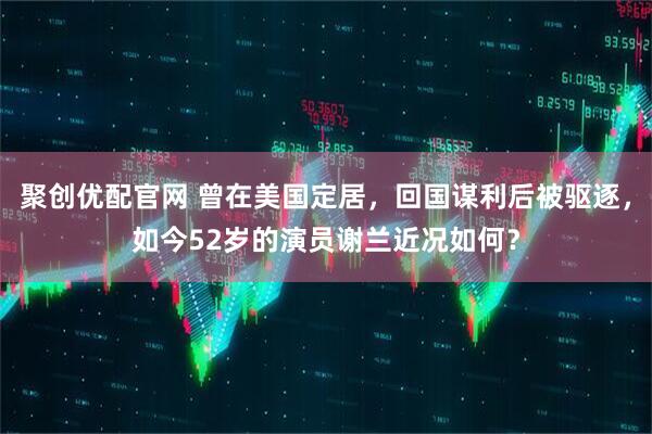 聚创优配官网 曾在美国定居,回国谋利后被驱逐,如今52岁的演员谢兰近况如何?